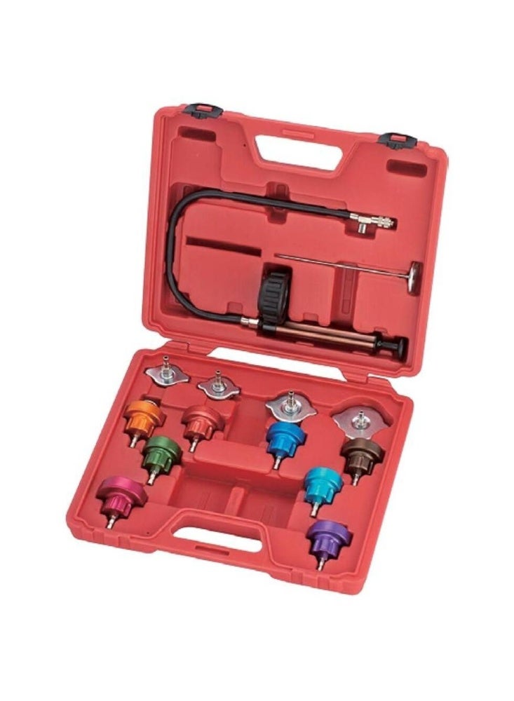 14-Piece Universal Automotive Radiator Pressure Tester Kit - Cooling System Leak Detector & Radiator Cap Checker - Image 3